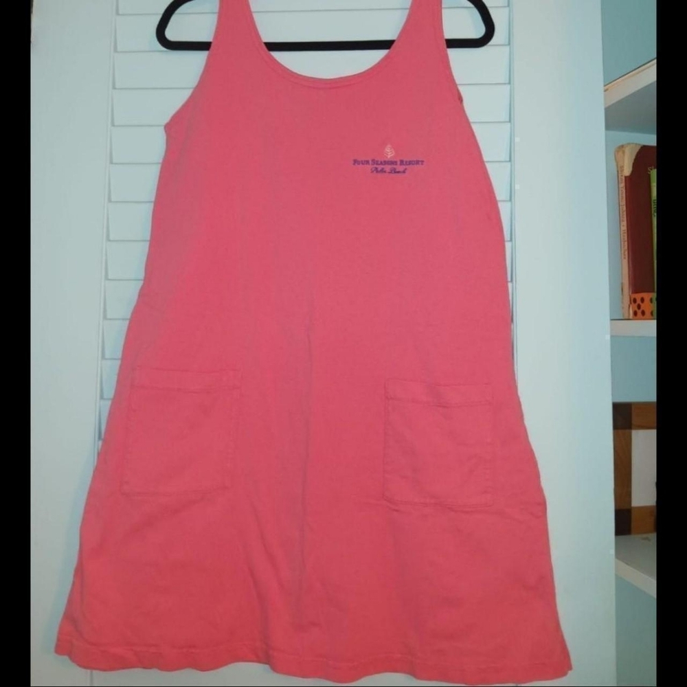 vintage 90s spirit brand four season resort palm beach pink polo dress size m/l